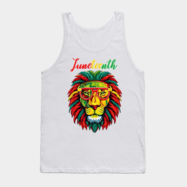 lion juneteenth shirts women dress Black history freedom Tank Top by Kreigcv Kunwx